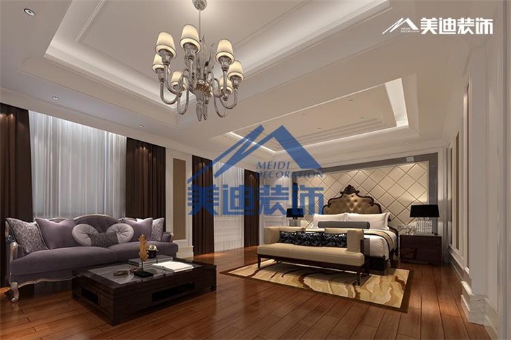 長沙歐式會所裝修案例-臥室