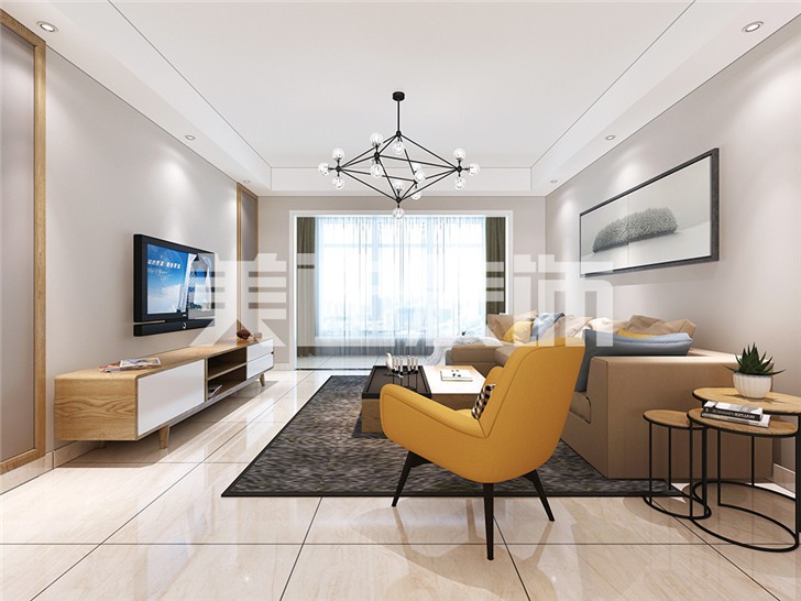 長沙120平裝修案例-客廳