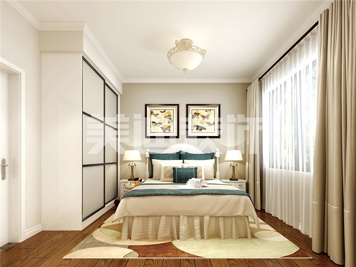 長沙中建信和城115平米裝修案例-臥室