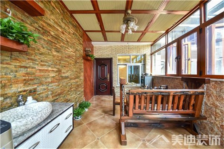 長沙洋湖公館裝修案例-陽臺