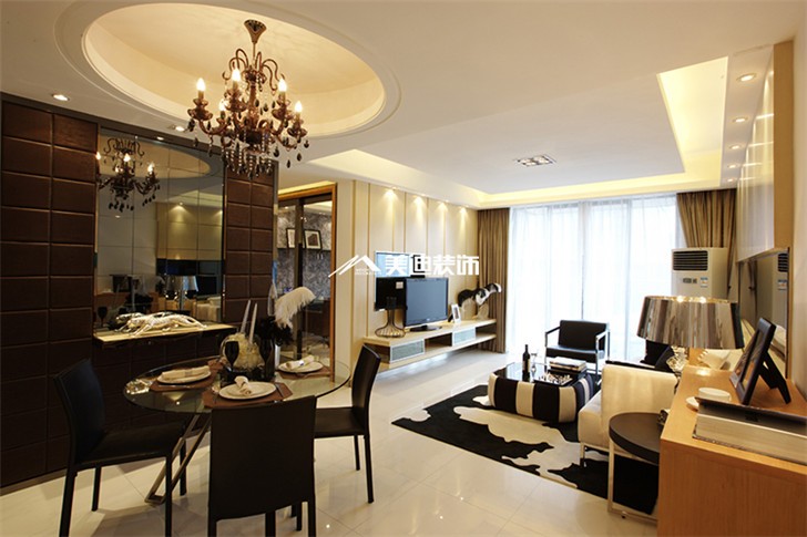 長沙新城國際花都90平裝修案例-客廳