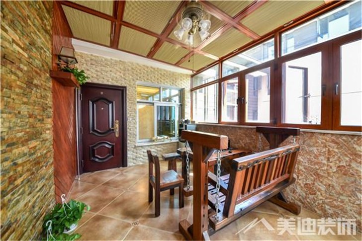 長沙洋湖公館裝修案例-陽臺