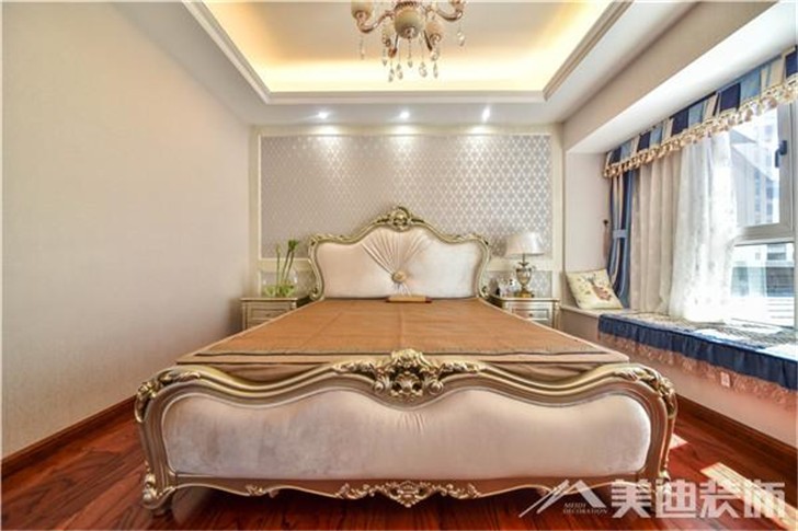 長沙洋湖公館裝修案例-臥室