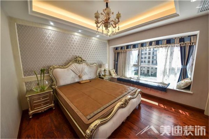 長沙洋湖公館裝修案例-臥室