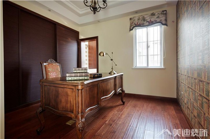 長沙香樟景苑300平裝修案例-書房