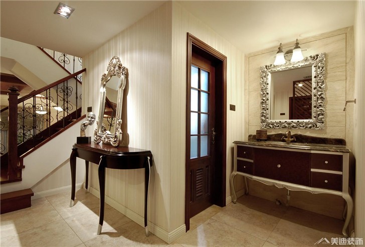 長沙水云間380㎡歐式風(fēng)格裝修案例圖-玄關(guān)