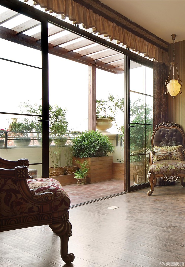 長沙水云間裝修案例-陽臺