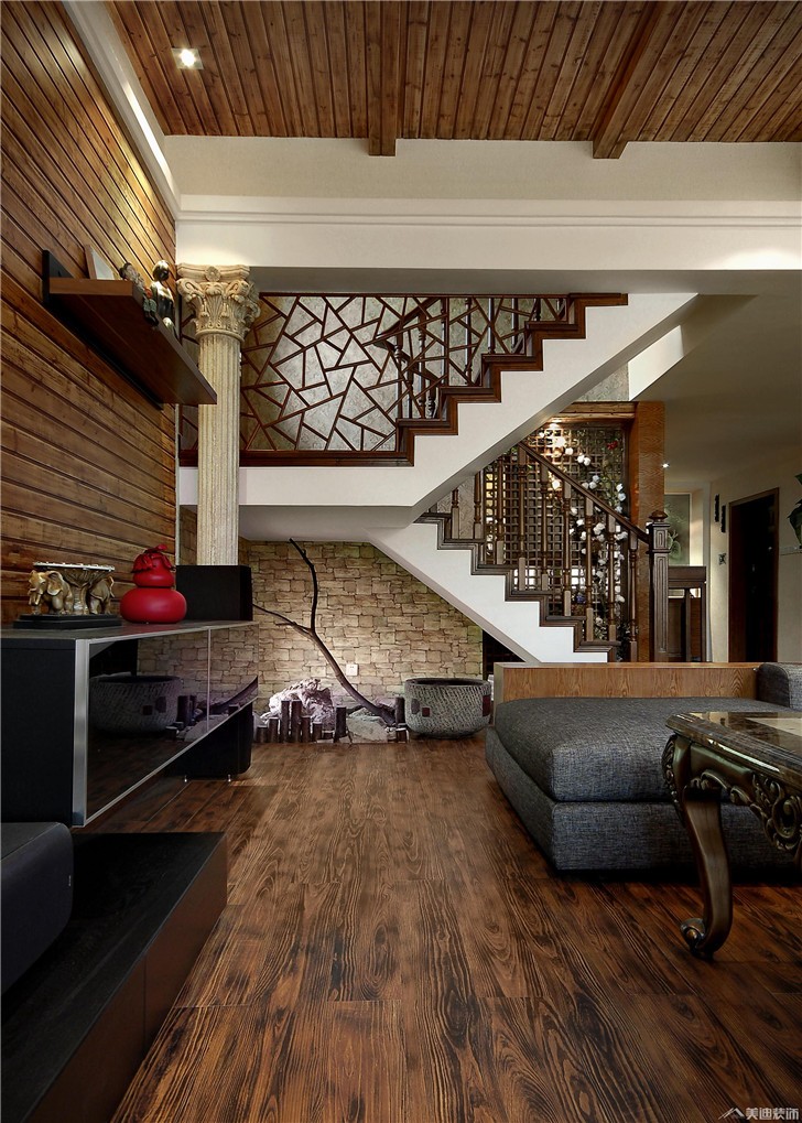 長沙水云間裝修案例-客廳