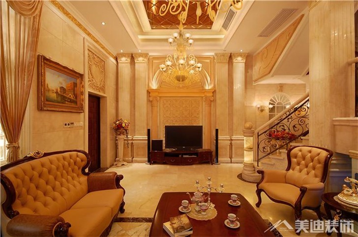 長沙水云間裝修案例-客廳