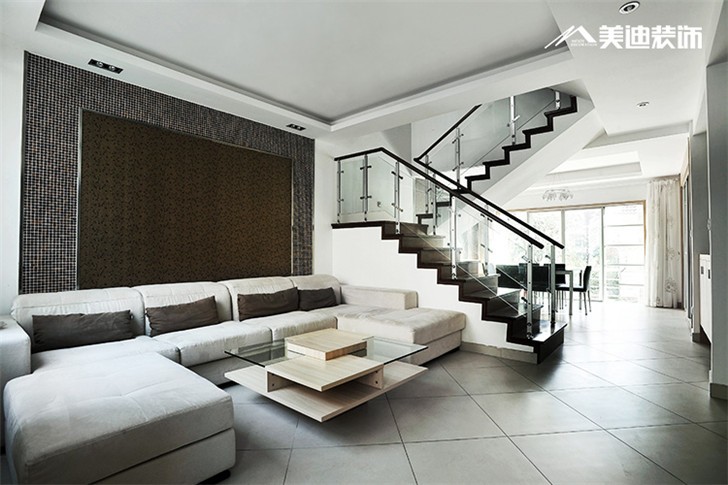 郡原美村現代簡約裝修案例-客廳