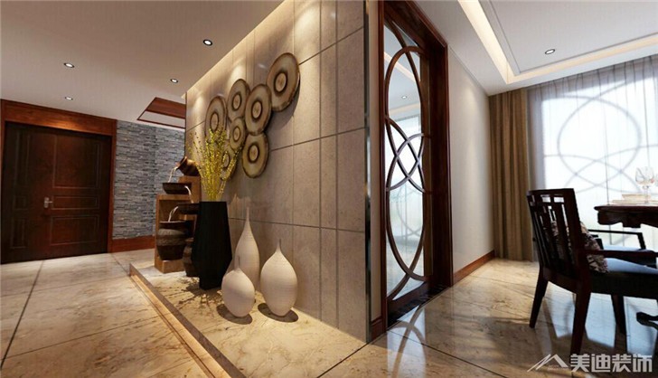 海洋半島新中式裝修案例-過道