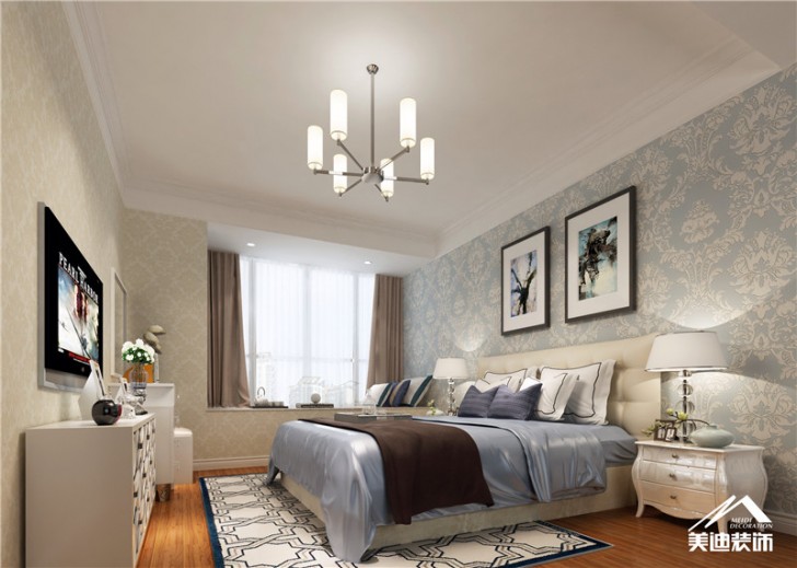 威爾士春天現代風格裝修案例-臥室