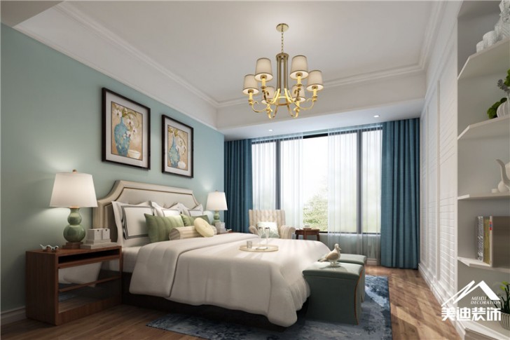 北辰三角洲現(xiàn)代風格裝修案例-臥室