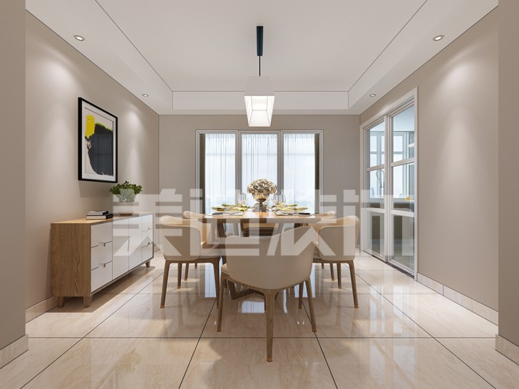 綠地海外灘北歐餐廳裝修效果圖