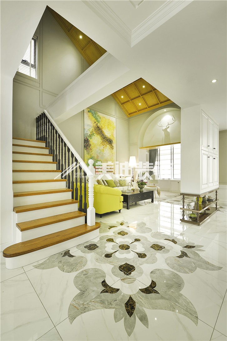 世貿鉑翠灣清新北歐風裝修案例圖—客廳