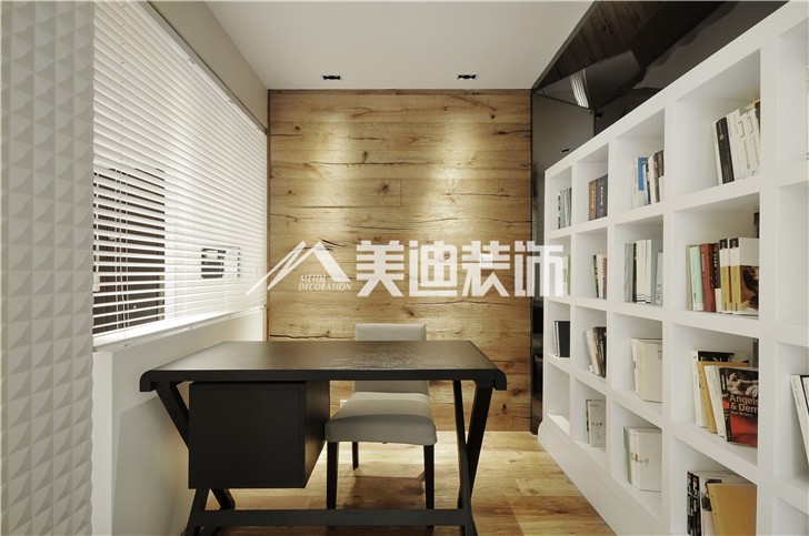 碧桂園現代簡約風裝修案例圖—書房