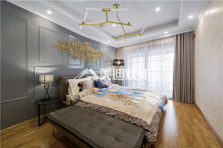 北辰定江洋現代雅痞風裝修案例圖—臥室