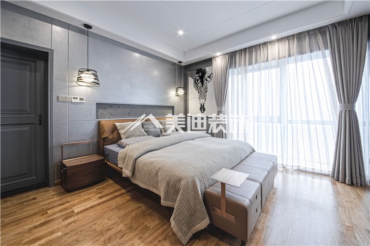 北辰定江洋現代雅痞風裝修案例圖—臥室