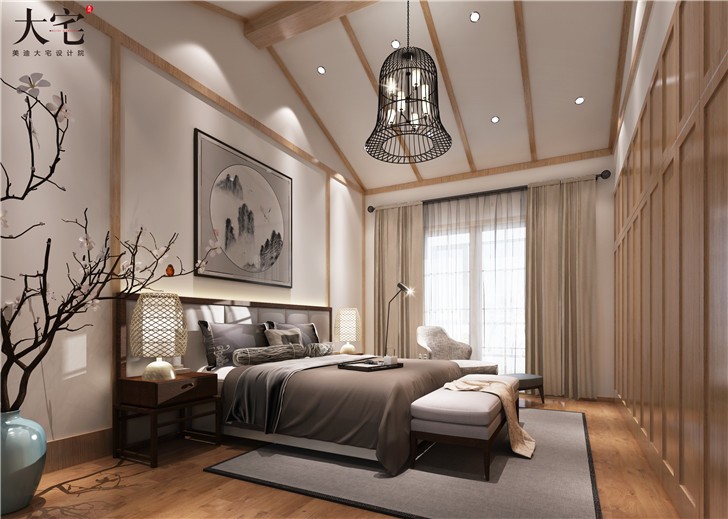 水印加州330平東方雅韻裝修效果圖—主臥室