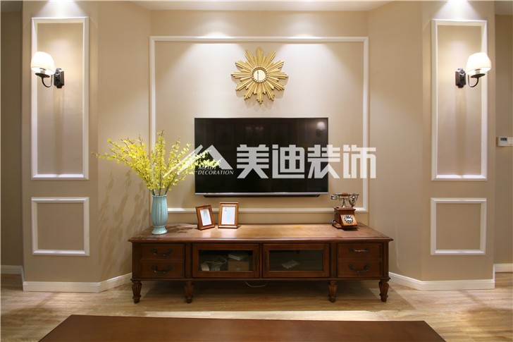 梅溪湖合能璞麗簡歐風裝修案例圖—客廳