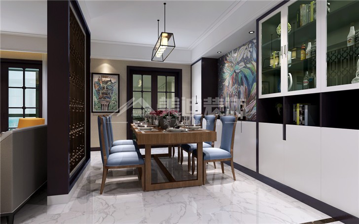 榮悅臺(tái)新奢古典風(fēng)裝修案例圖—餐廳