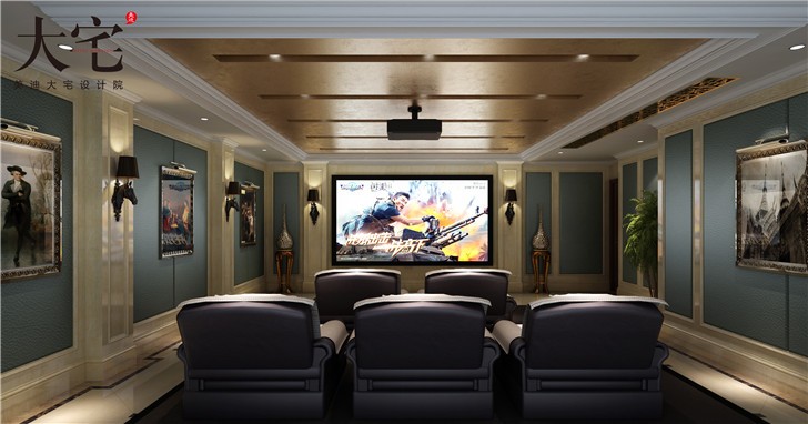 金地三千府402平歐式風裝修案例圖—電院