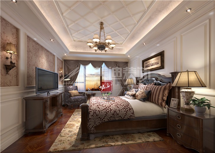 托斯卡納300平美式風裝修案例圖—臥室