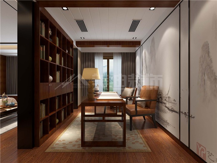 海倫春天174平中式風裝修案例圖—書房