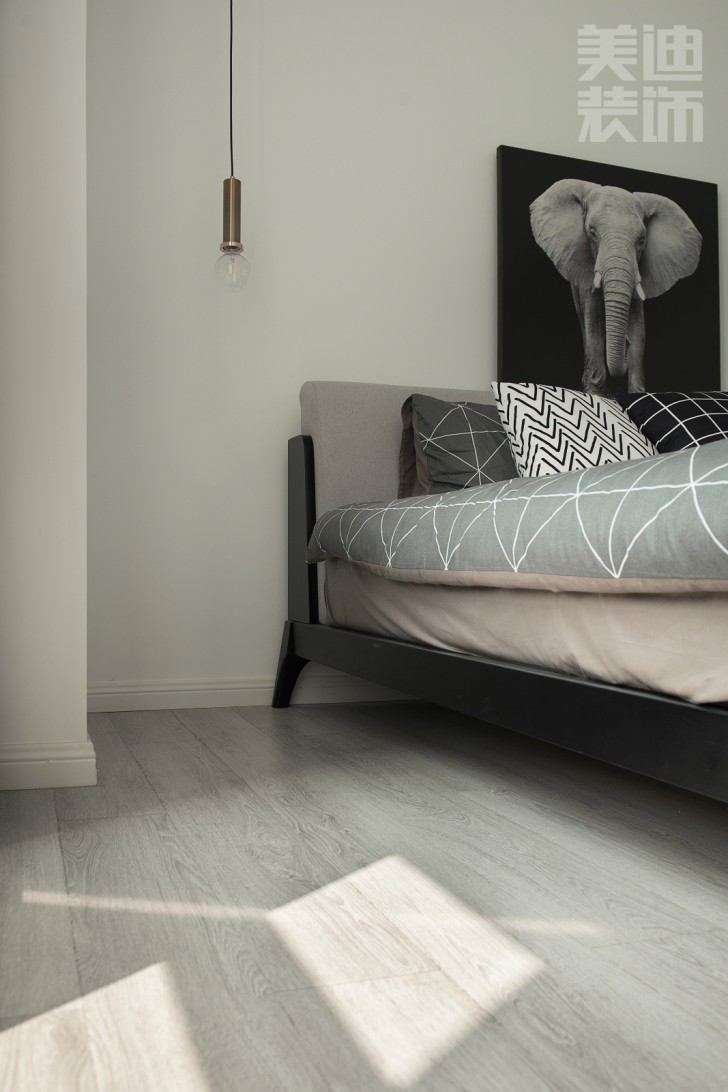 歸心苑90平現代簡約風裝修案例實拍圖-臥室