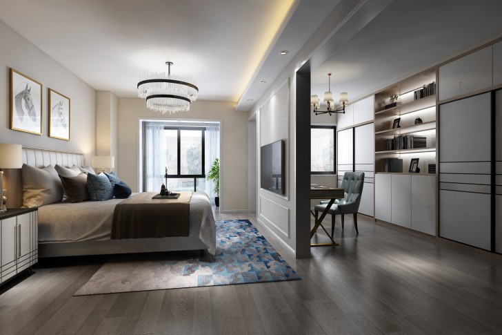 建鑫國際廣場現代簡約240平米-- 二樓主臥