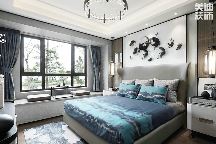 瓏湖國際180㎡新中式實拍-臥室