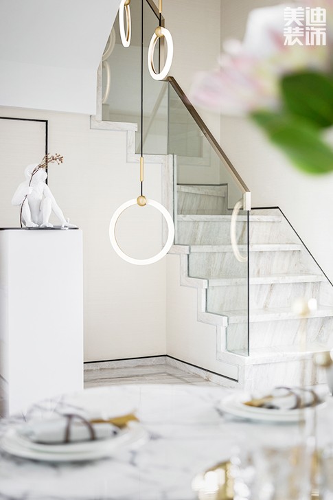 360㎡別墅現代簡約效果圖-樓梯間