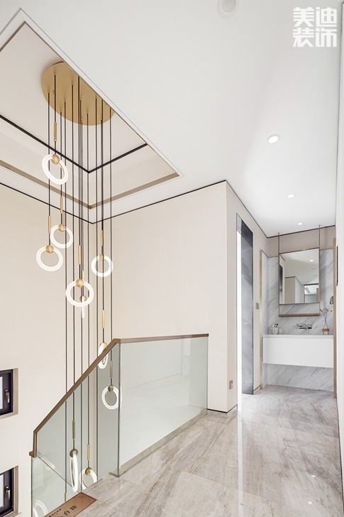 360㎡別墅現代簡約效果圖-樓梯間