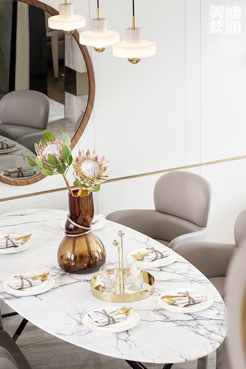360㎡別墅現代簡約效果圖-餐廳