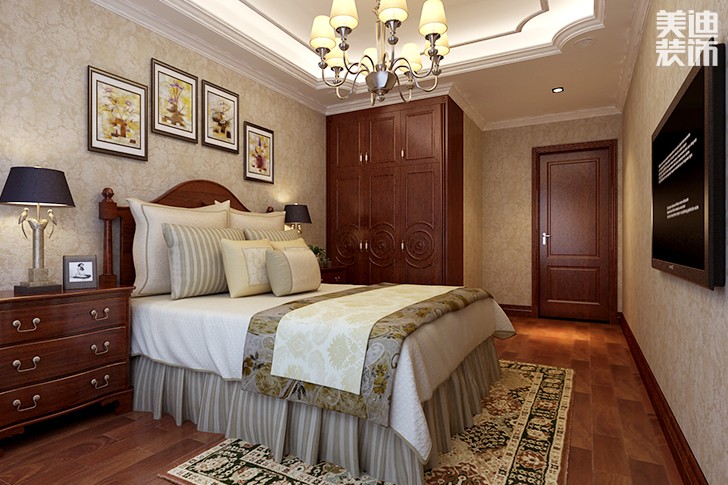 恒大華府復式樓200平新中式效果圖--客房01