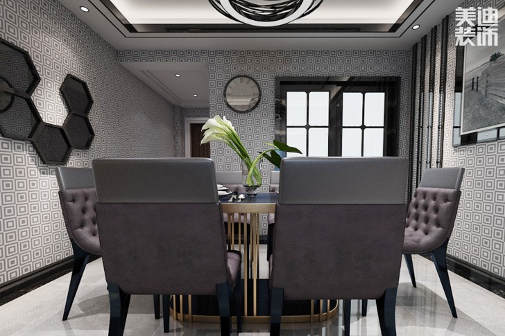 奧園廣場120平方現代風格裝修效果圖--餐廳