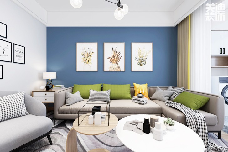 富基世紀(jì)公園86平米北歐風(fēng)格--客廳