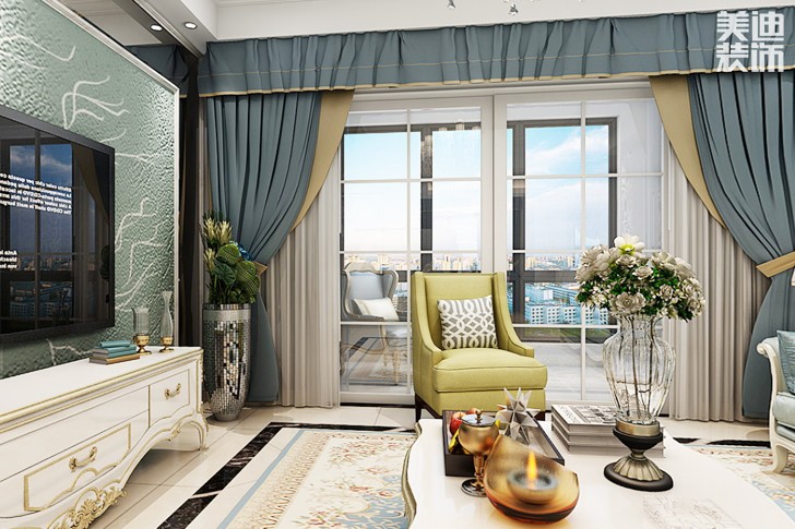 尚格名城120平米現(xiàn)代簡(jiǎn)約風(fēng)格效果圖--客廳