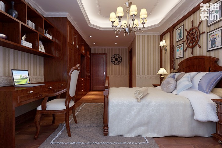 恒大華府復式樓200平新中式效果圖--男孩房01