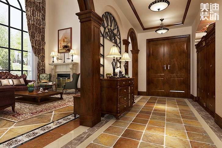 北歐小鎮150平米歐式風格裝修效果圖--過廳