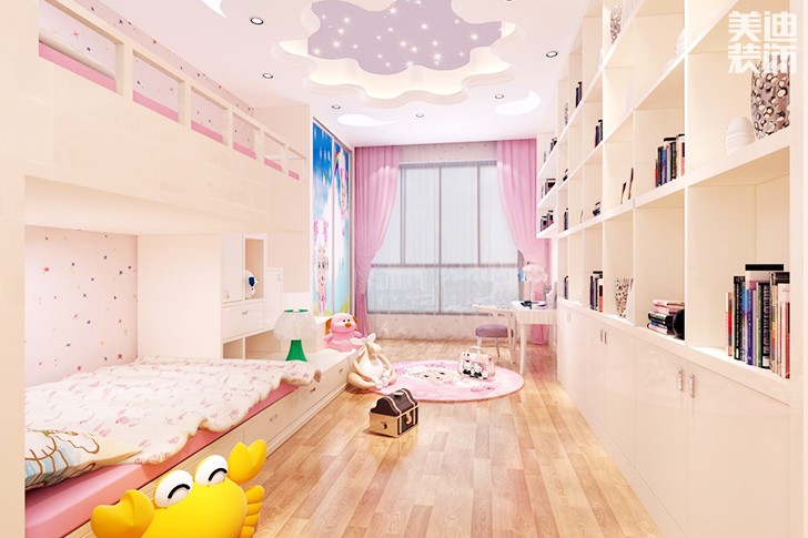 金茂梅溪湖136平方歐式風格案例效果圖--兒童房