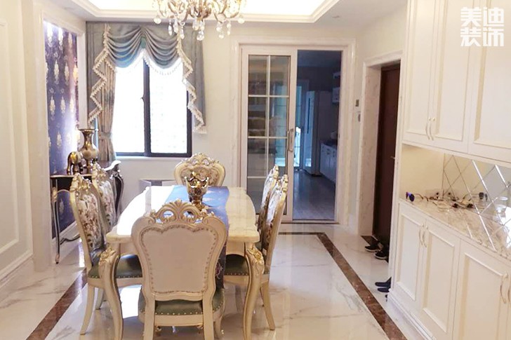 鑫遠御文臺177平米歐式風格實景圖--餐廳