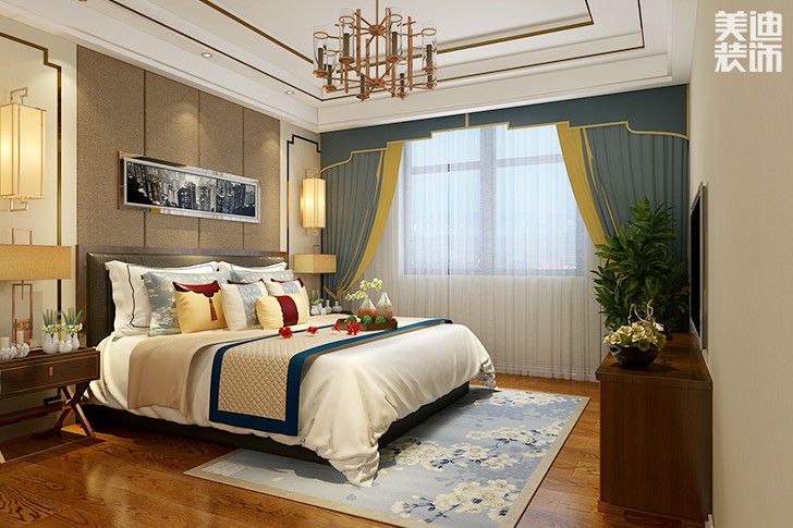 湘江一號180平米后現代風格實景圖-次臥