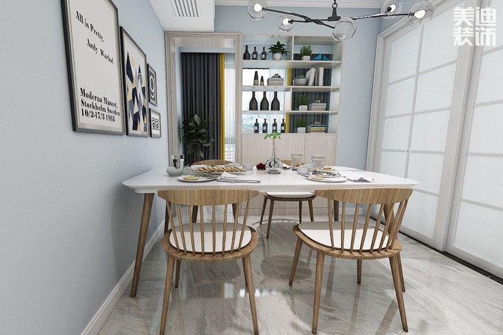 尚格名城110平方米現代風格效果圖--餐廳