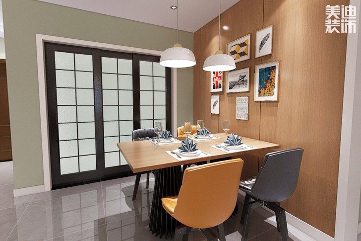 紫竹園124平米現代簡約裝修效果圖--餐廳