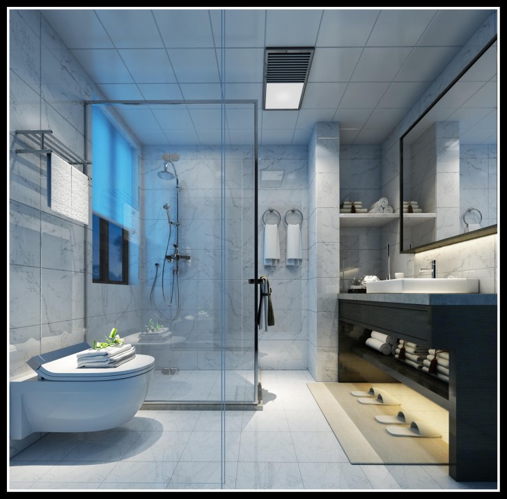 南湖一號140平現代簡約裝修效果圖--衛生間