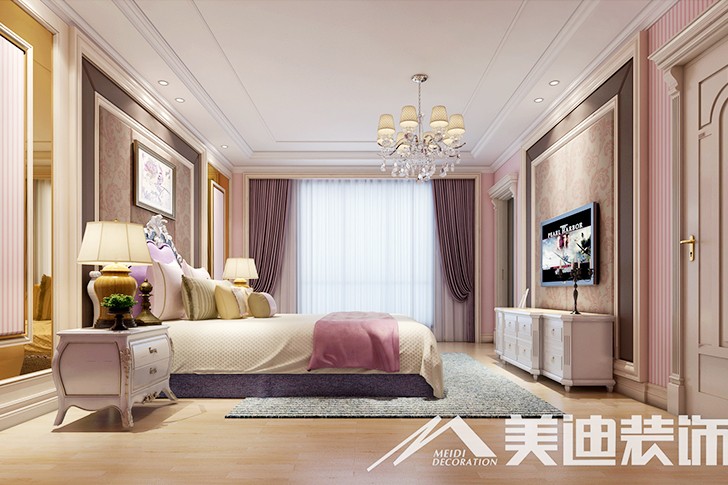 	岳陽縣私人別墅400平歐式裝修風格--二樓女孩房