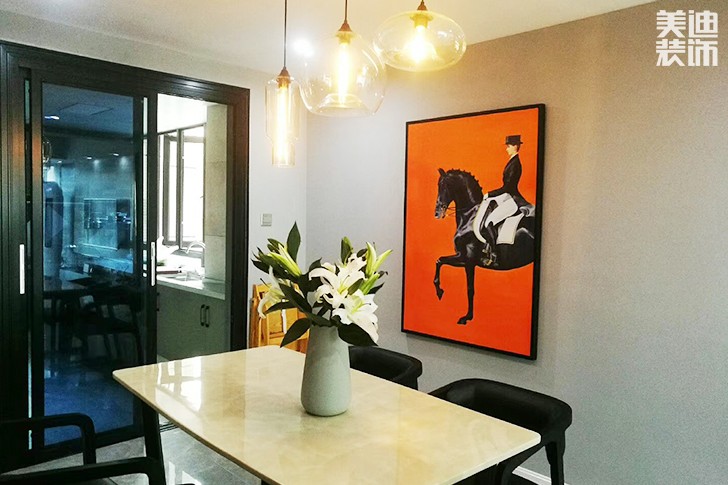 乾源國際115㎡現代簡約裝修案例圖--餐廳