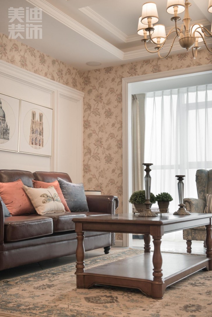 經典小美風格樣板房案例實景圖--客廳