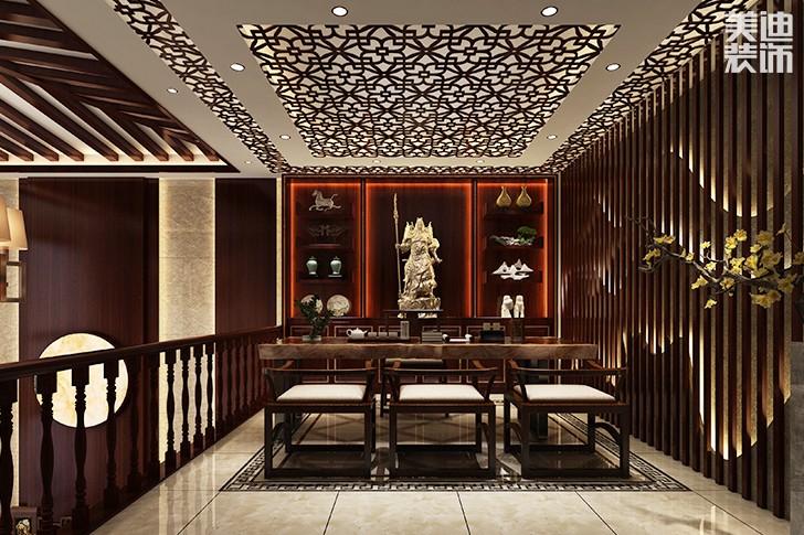 浯溪御園425平中式風格裝修案例圖--茶室